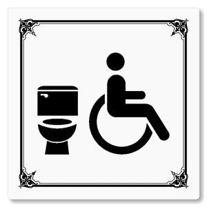 WC invalidé, 100x100mm, bílá, Nebraska